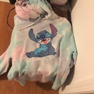 Tie dye stitch hoodie size medium